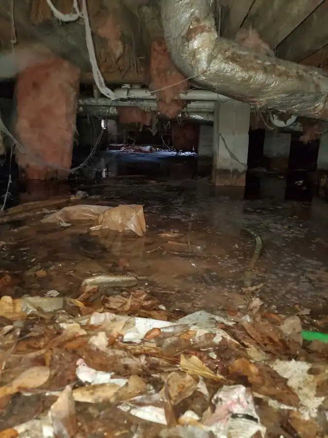 Crawl space flood assessment for Commercial Water Damage Restoration in Oxford