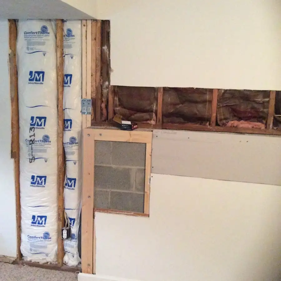 Wall insulation replacement during Contents Cleaning & Restoration in Oxford